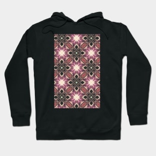 Purple, pink, black, white abstract pattern Hoodie